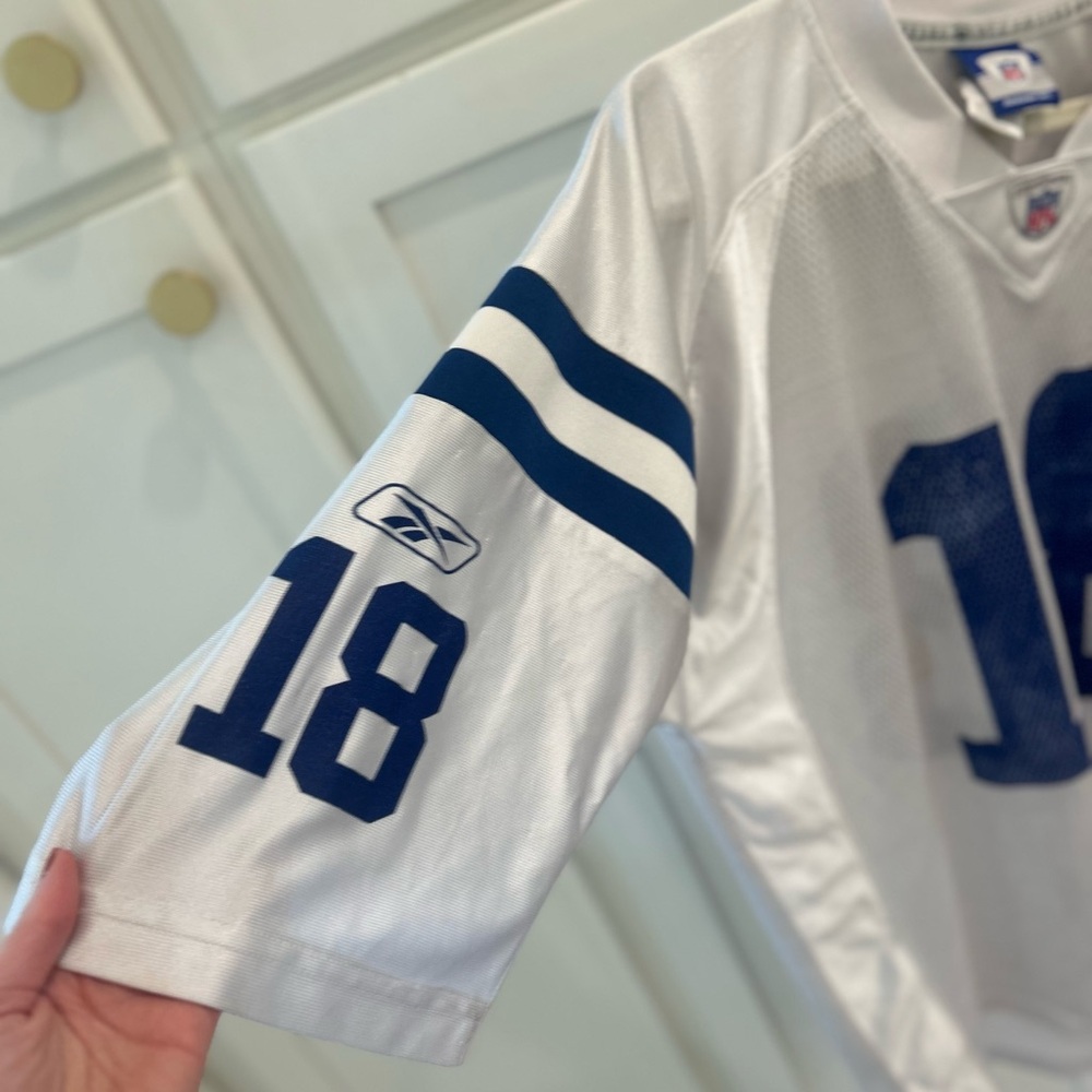 Reebok NFL Players White Jersey Indianapolis Colts #18 Peyton Manning Men’s XL - Picture 3 of 6